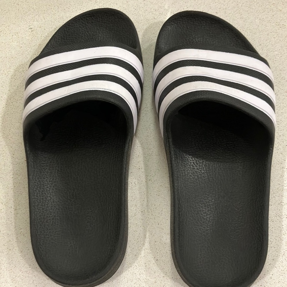 Adidas slides. Cleaned and disinfected